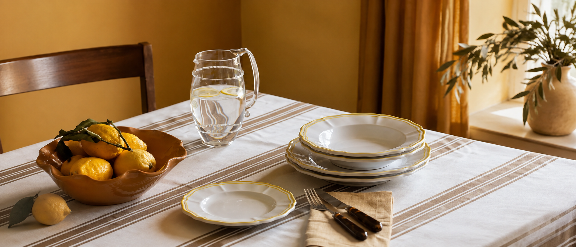 Dinnerware for relaxed meals